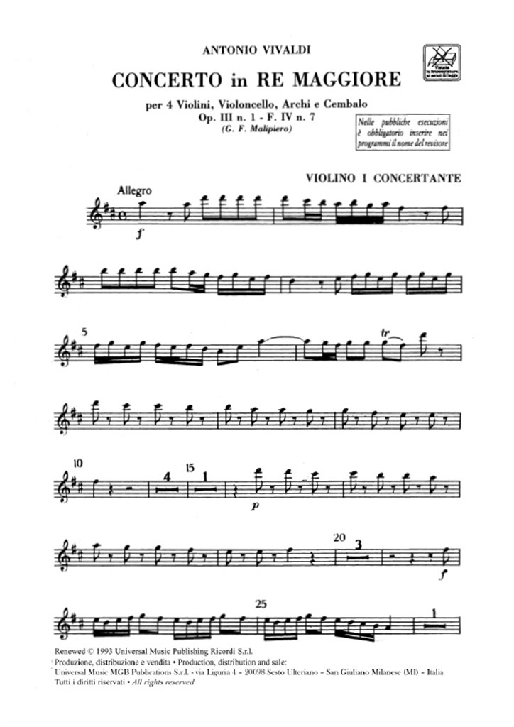 Concerti Per Vl. E Vc. Solisti, Archi E B.C.: Per